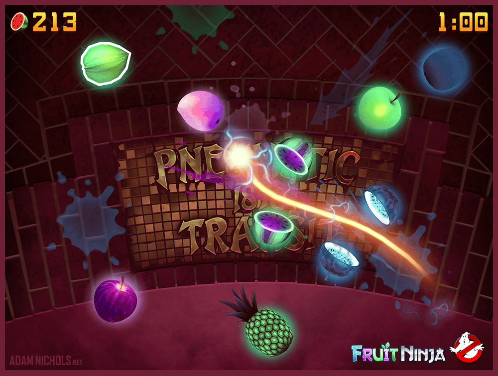 Fruit Ninja Ghostbusters - In-game UI Proton Stream Blade