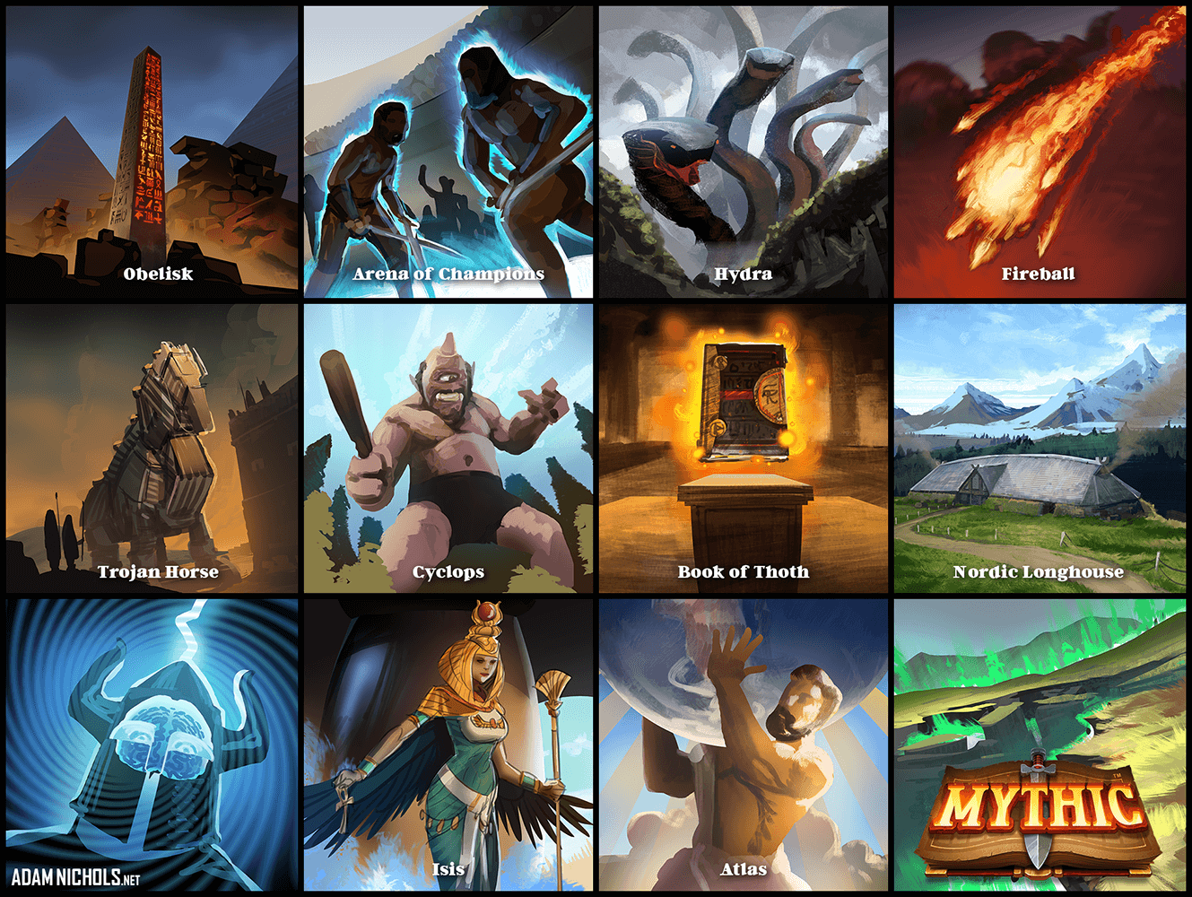 Mythic - Card Artwork Set 4 of 4