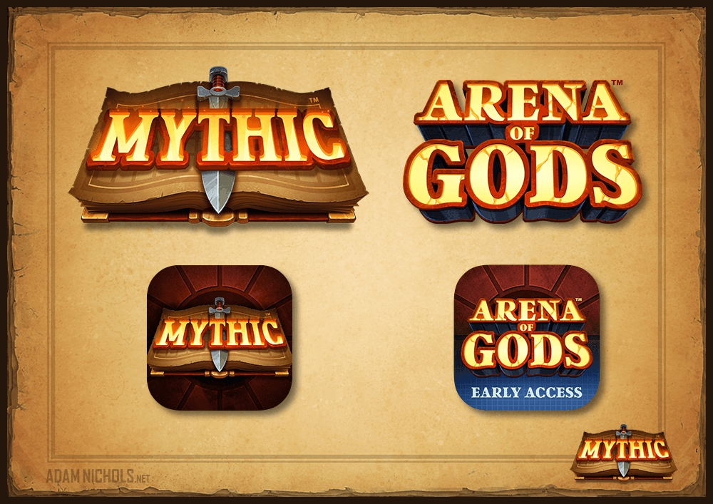 Mythic and Arena of Gods - Game Logos and Icons